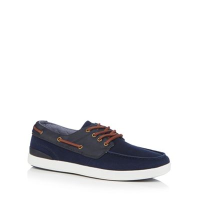 Navy boat shoes
